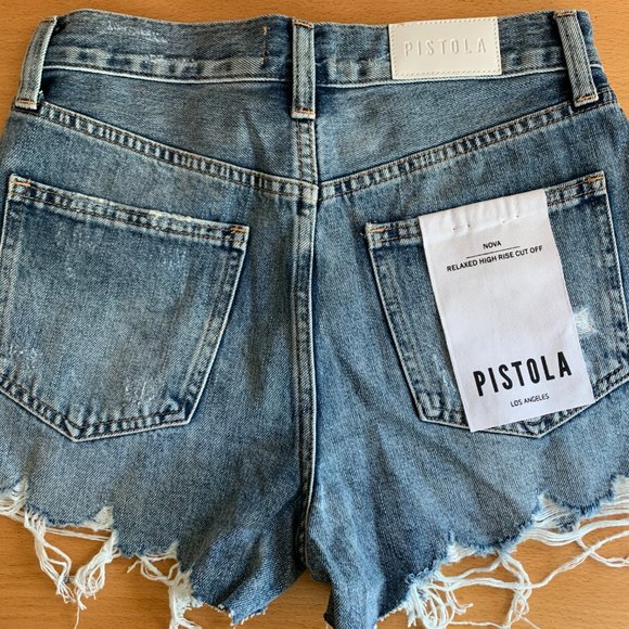 Pistola NWT High Rise Cut Off Denim Shorts - Picture 2 of 6